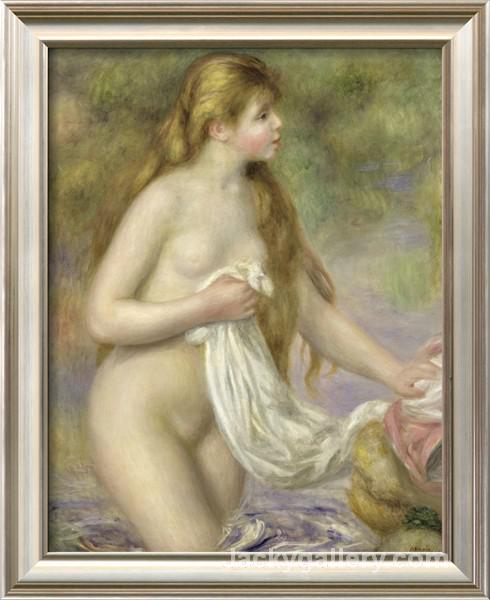 Bather with Long Hair by Pierre Auguste Renoir paintings reproduction